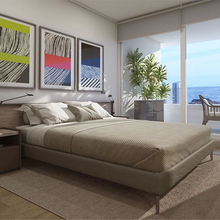 Venta de departamento en Reñaca, Viña del Mar con vista al mar, 2 dormitorios y 2 baños Tipo C1 de Makroplaza - Planta