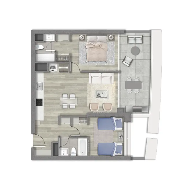 Planta Tipo C1 - Makroplaza