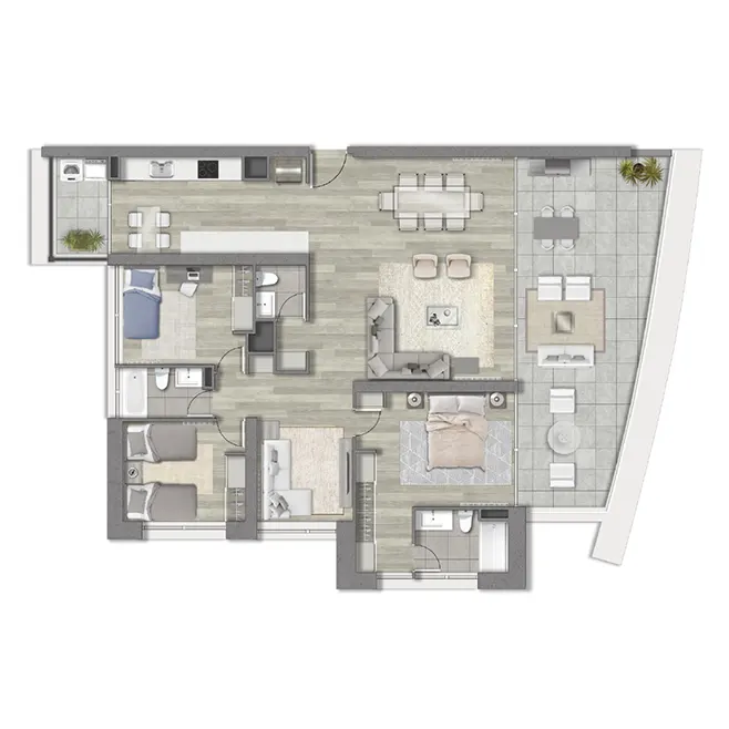 Planta Tipo D - Makroplaza